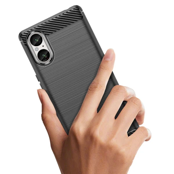 Carbon Case for Sony Xperia 5 V - black