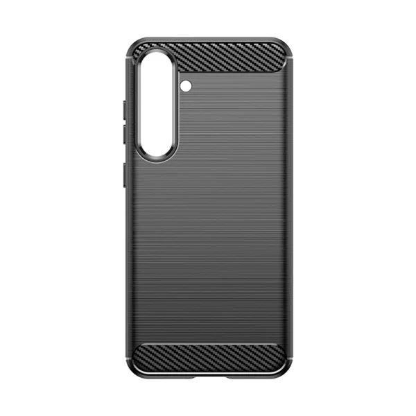 Case for Carbon Case Samsung Galaxy S24+ flexible silicone carbon cover - black