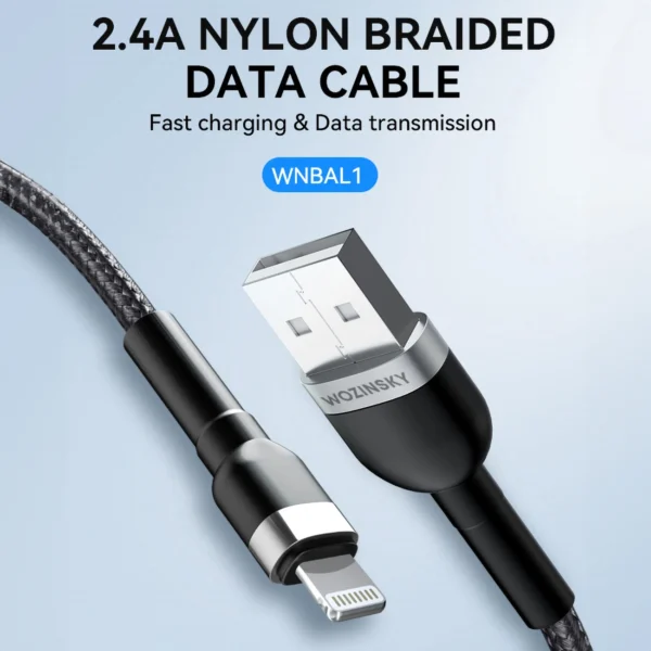 WNBAL1 USB-A / Lightning 2.4A cable 1 m - black