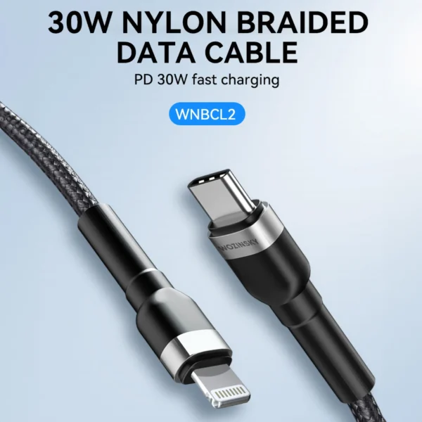 WNBCL2 Lightning / USB-C PD 30W cable 2 m - black