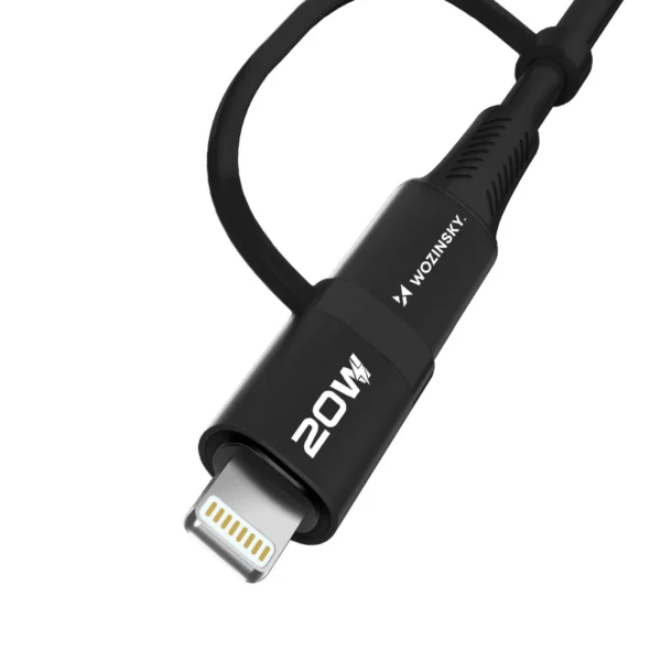 WNBAA 4in1 cable 2x USB-C 1x USB-A 1x Lightning 60W 1 m - black