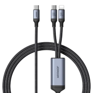 2 in 1 cable Joyroom speedy series SA21-1T2 USB-C – USB-C / Lightning 100W 1.5m black