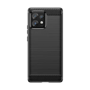 Carbon Case silicone case for Motorola Edge 40 Pro – black