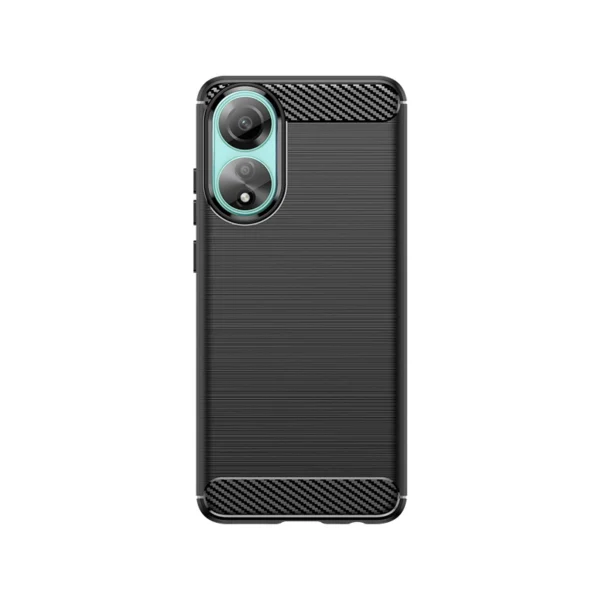 Carbon Case silicone case for Oppo A78 4G – black