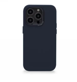 Decoded Leather Case with MagSafe for iPhone 14 Pro Max – navy blue