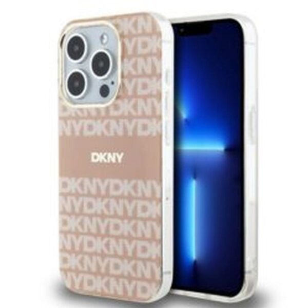 DKNY case for IPHONE 15 Pro compatible with MagSafe DKHMP15LHRHSEP  pink