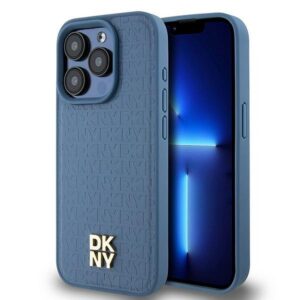 DKNY case for IPHONE 15 Pro compatible with MagSafe DKHMP15LPSHRPSB  blue