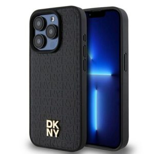 DKNY case for IPHONE 15 Pro compatible with MagSafe DKHMP15LPSHRPSK  black