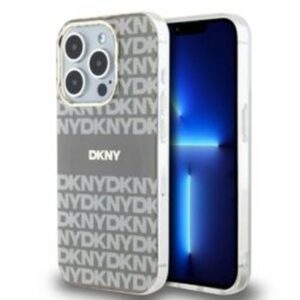 DKNY case for IPHONE 15 Pro Max compatible with MagSafe DKHMP15XHRHSEE  beige