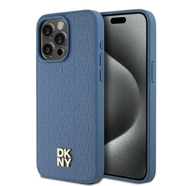 DKNY case for IPHONE 15 Pro Max compatible with MagSafe DKHMP15XPSHRPSB  blue