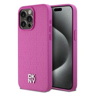 DKNY case for IPHONE 15 Pro Max compatible with MagSafe DKHMP15XPSHRPSP  pink