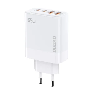 Dudao A65EU GaN network charger 2xUSB-A / 2xUSB-C PD 65W – white