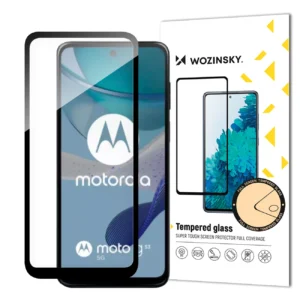 Durable Full Glue Tempered Glass for Motorola G53 Full Screen with Frame – Black