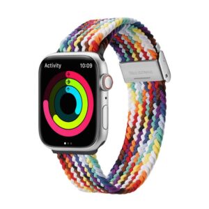 DUX DUCIS strap MIXTURE II stretchable braided for Apple Watch 42 / 44 / 45 mm rainbow