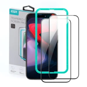 ESR TEMPERED GLASS 2-PACK IPHONE 15 PRO MAX BLACK