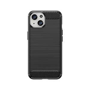 Flexible Carbon Case with carbon pattern for iPhone 15 – black