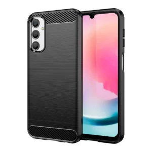 Flexible carbon pattern case for Samsung Galaxy M34 Carbon Case – black