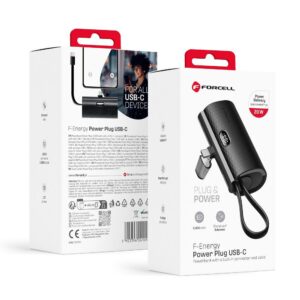 FORCELL Powerbank F-Energy Power Plug F5K3 5 000mAh for Type C PD 20W black