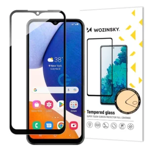 Full Glue Tempered Glass Samsung Galaxy A14 5G / A14 9H Full Screen Tempered Glass With Black Frame