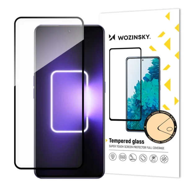 Full Glue Tempered Glass Tempered Glass For Realme GT Neo 5 / Realme GT3 9H Full Screen Cover With Black Frame