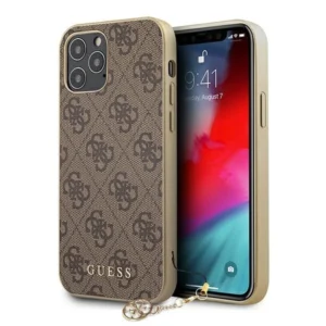 Guess 4G Charms Collection case for iPhone 12 Pro Max – brown