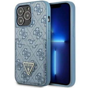 Guess 4G Triangle Logo Cardslot Case for iPhone 13 Pro / 13 – Blue