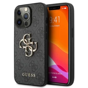 Guess iPhone 13 Pro / 13 6.1" grey/grey hardcase 4G Big Metal Logo