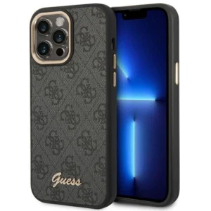 Guess iPhone 14 Pro Max 6.7 “black / black hard case 4G Vintage Gold Logo