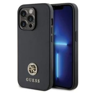 Guess iPhone 15 Pro 6.1" black/black hardcase Strass Metal Logo