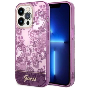 Guess Porcelain Collection case for iPhone 14 Pro Max – fuchsia