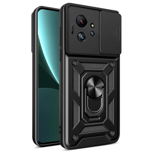 Hybrid Armor Camshield case for Infinix Zero Ultra with camera cover – black