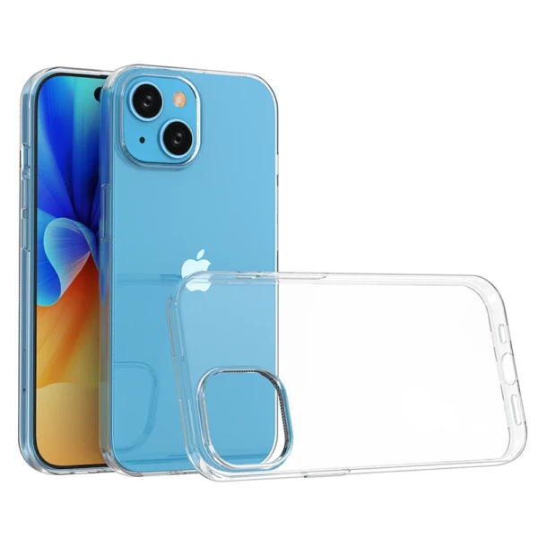 IPhone 15 case from the Ultra Clear series in transparent color