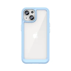 IPhone 15 Plus Outer Space Reinforced Case with Flexible Frame – Blue