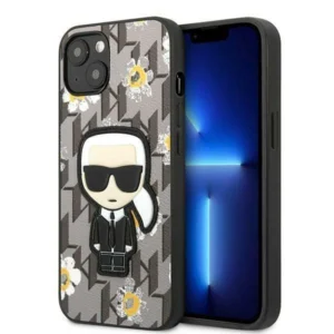 Karl Lagerfeld Flower Ikonik Karl case for iPhone 13 mini – gray