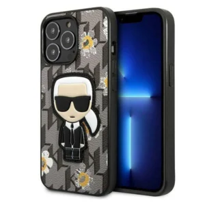 Karl Lagerfeld Flower Ikonik Karl case for iPhone 13 Pro / iPhone 13 – gray