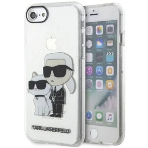 Karl Lagerfeld iPhone 7/8/ SE 2020 / SE 2022 transparent hardcase Gliter Karl&Choupette