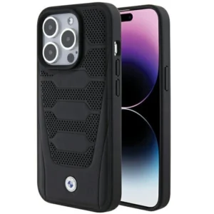 Leather Seats Pattern case for iPhone 15 Pro Max – black