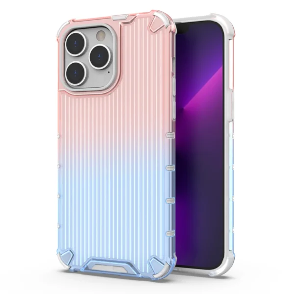 Ombre Protect Case for iPhone 13 Pro armored cover pink and blue