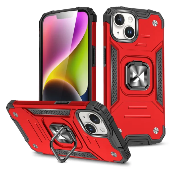 Ring Armor iPhone 15 iPhone 15 Ring Armor case – red