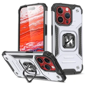 Ring Armor iPhone 15 Pro iPhone 15 Pro Ring Armor Case – Silver