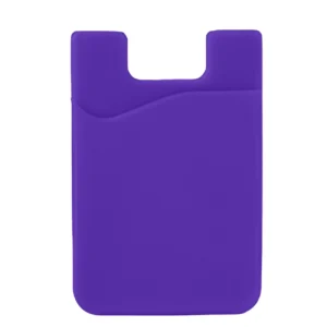 Self-adhesive card case for the back of the phone – purple