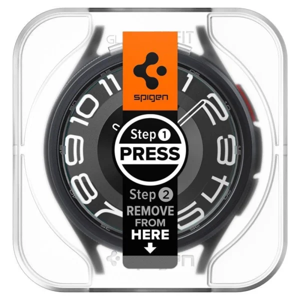 Spigen Glas.tR EZ Fit tempered glass for Samsung Galaxy Watch 6 Classic (43 mm) – 2 pcs.