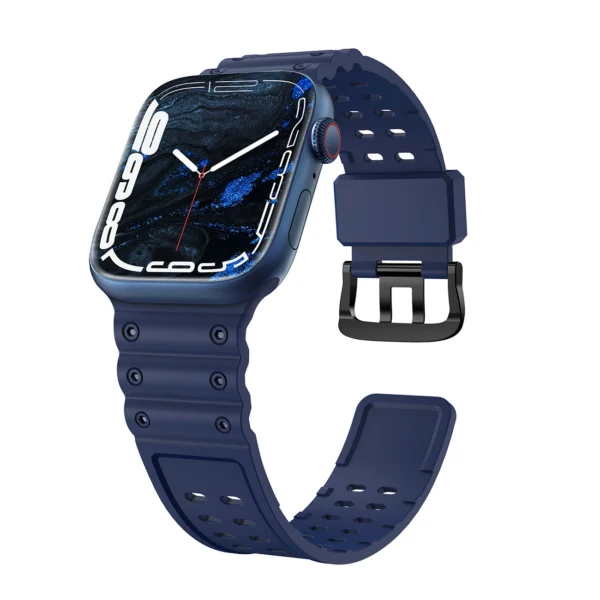 Strap Triple Protection Apple Watch SE strap, 9, 8, 7, 6, 5, 4, 3, 2, 1 (41, 40, 38 mm) band bracelet navy blue