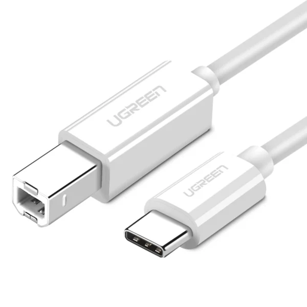 Ugreen printer cable USB-C – USB-B 480Mb/s 1m white (US241)