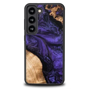 Wood and Resin Case for Samsung Galaxy S23 Bewood Unique Violet – Purple and Black