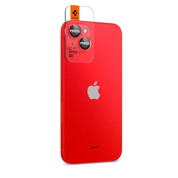 Spigen OPTIK.TR ”EZ FIT” CAMERA PROTECTOR 2-PACK IPHONE 14 / 14 PLUS RED