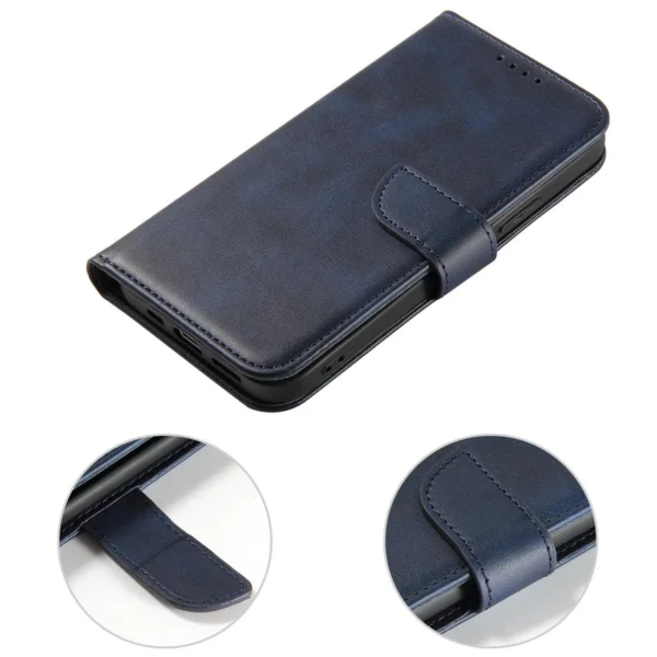 Magnet Case for Samsung S24 Ultra with flap and wallet - blue