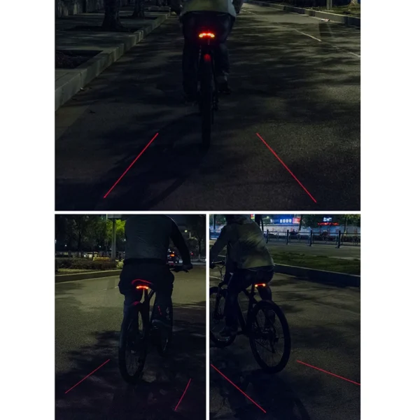 Rockbros LKWD-R1 rear bicycle light with laser and remote control + micro USB cable - USB-A - black