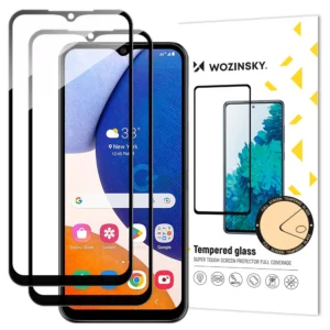 2x Full Glue Tempered Glass Samsung Galaxy A14 5G / A14 9H Full Screen Tempered Glass with Black Frame