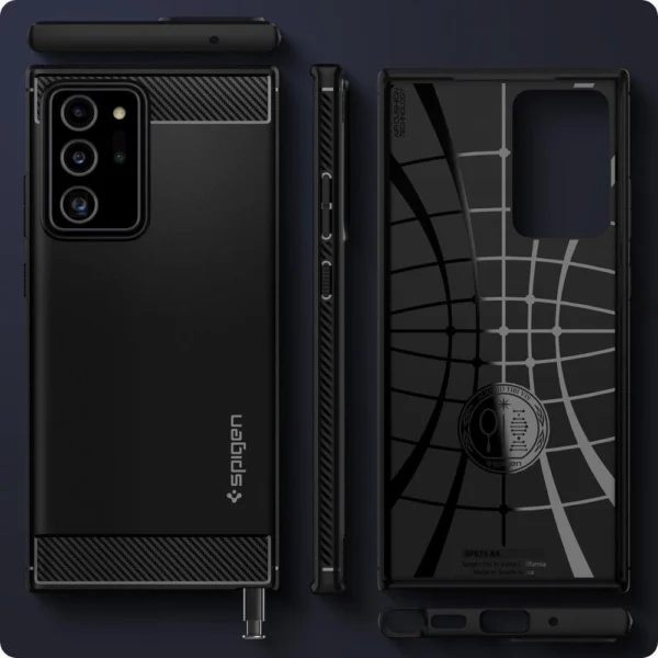 Spigen Rugged Armor Case for Samsung Galaxy Note 20 Ultra - Matte Black